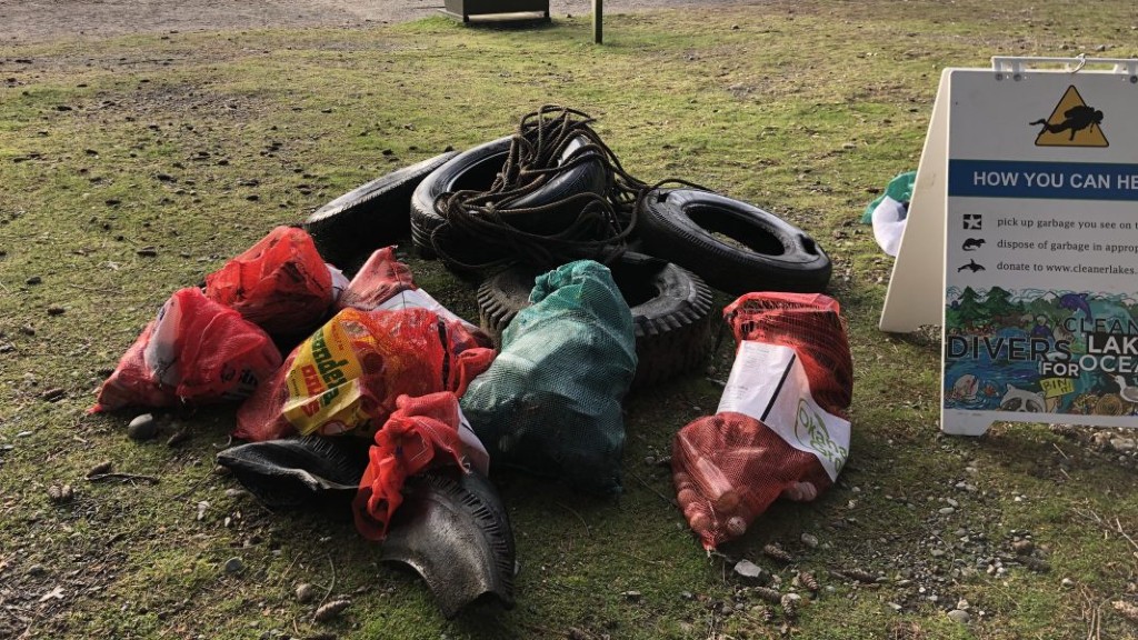 A pile of tires and other materials on the ground