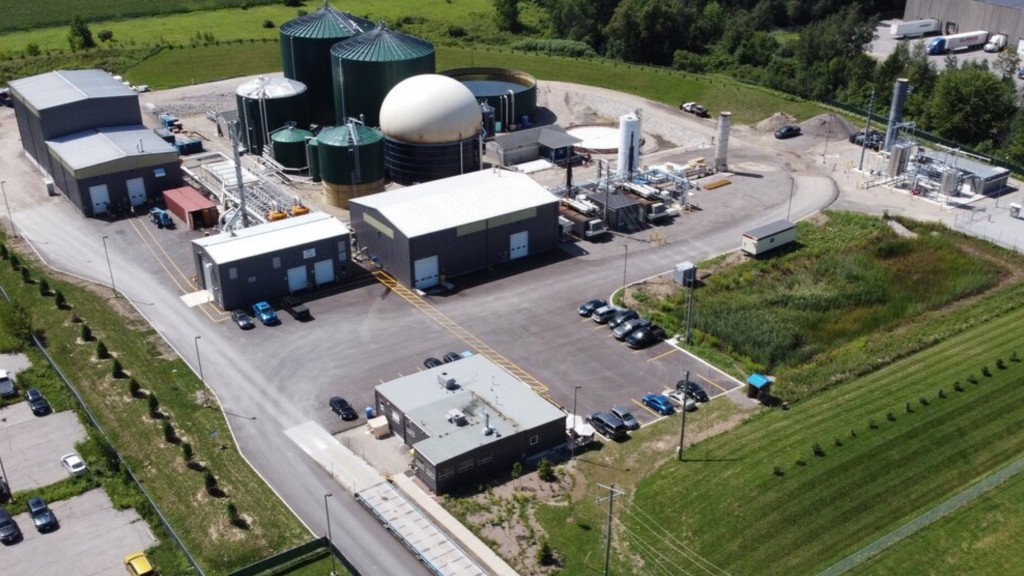 A biogas facility in Canada