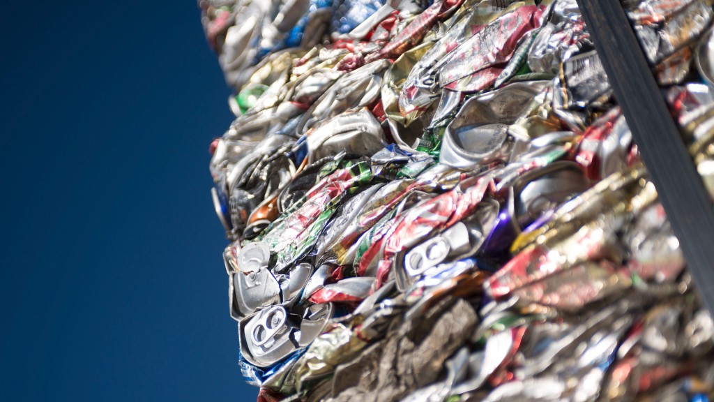 A stack of squished aluminum cans