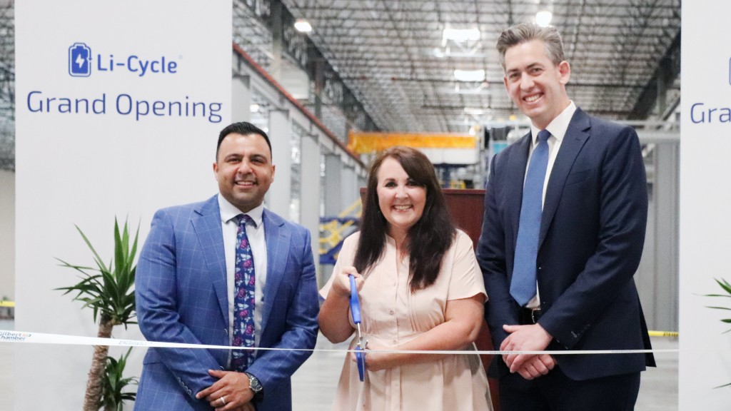 Li-Cycle opens 140,000 square-foot lithium-ion battery recycling facility in Arizona