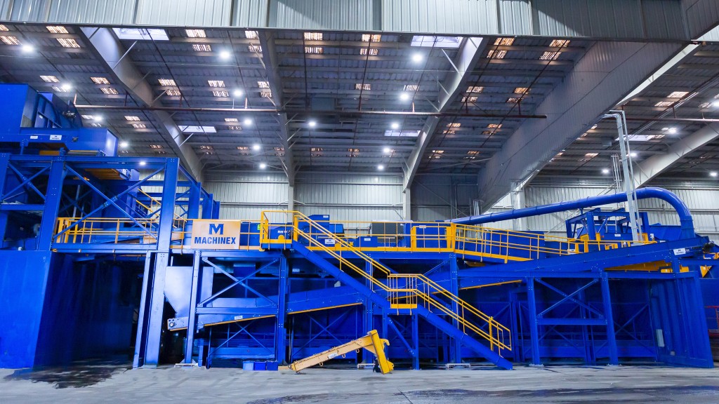 Machinex sorting equipment inside of an MRF