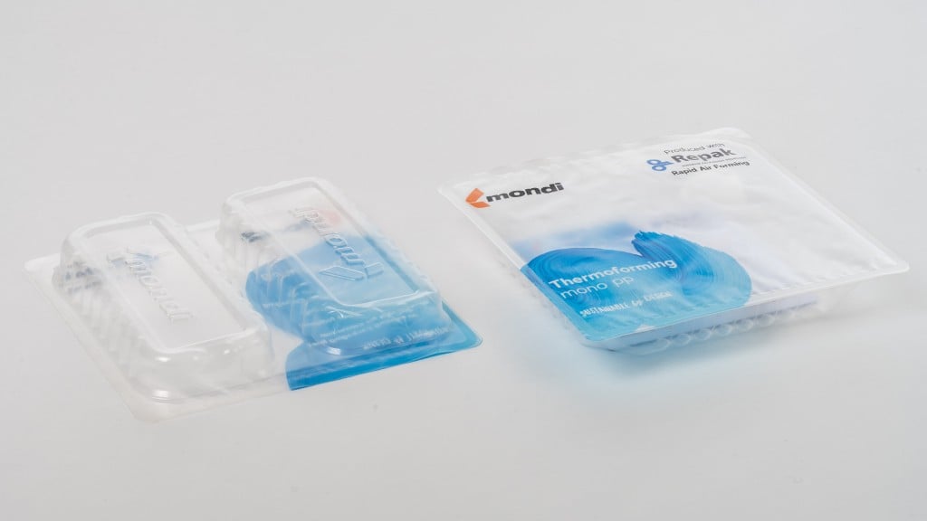 Two polypropylene pouches on a table