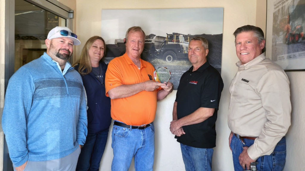 Shafer Equipment Company accepts an award