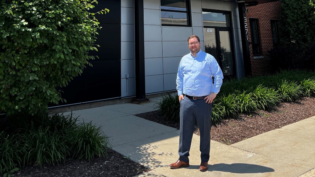 Michael Millies stands outside a Lippmann Milwaukee factory.