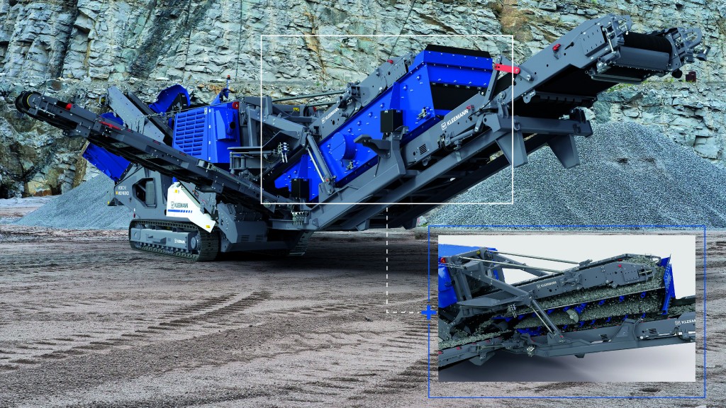 Produce two grain sizes with one crusher using Kleemann’s double-deck post-screening unit