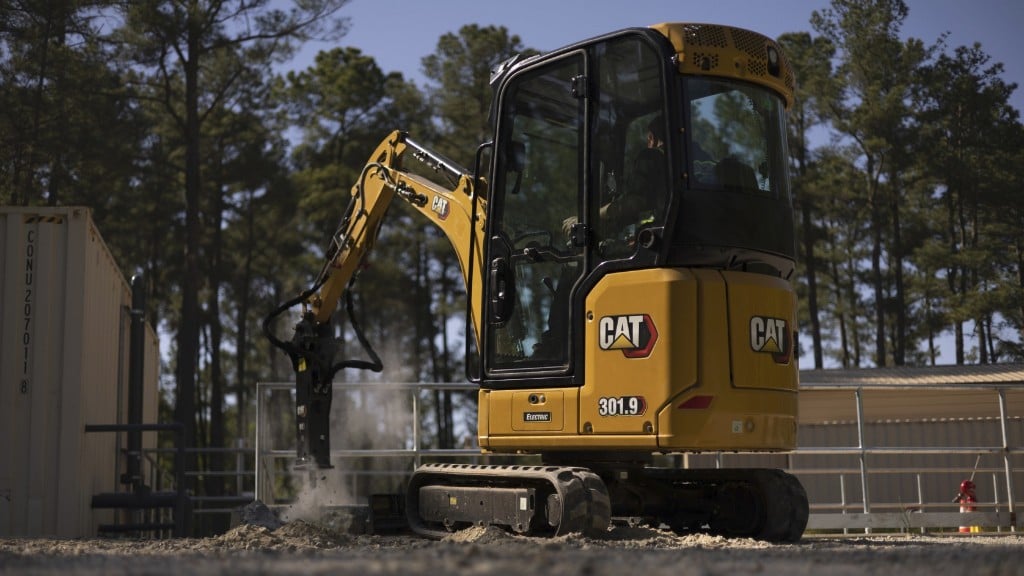 A Caterpillar 301.9 mini excavator