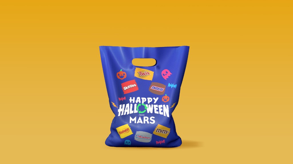 A recyclable trick-or-treat candy bag