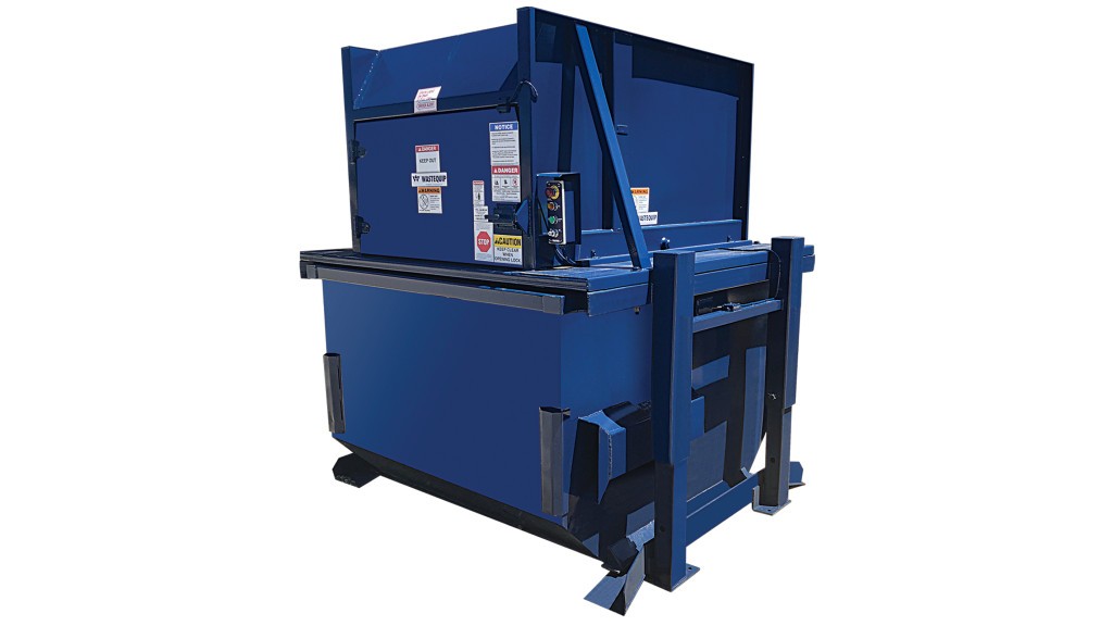 A Wastequip OptiPak vertical compactor