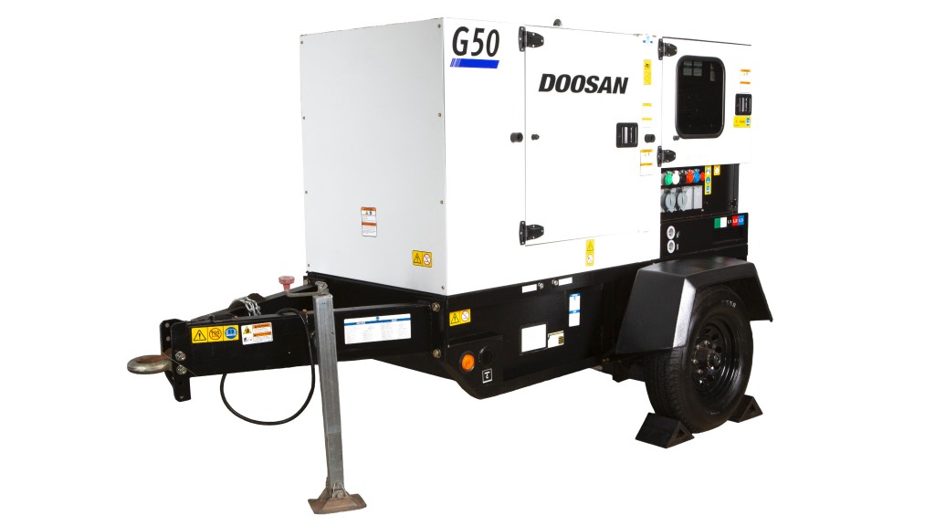 New Doosan Portable Power 20kVA to 50kVA generators feature upsized alternators for more efficient starting