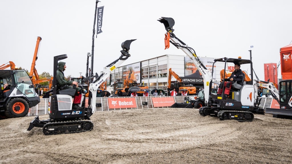 Bobcat added the E19e mini excavator to its lineup of electric machines at bauma 2022.