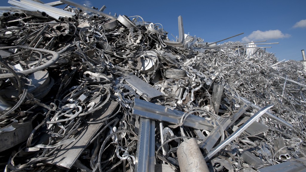 A pile of aluminum scrap