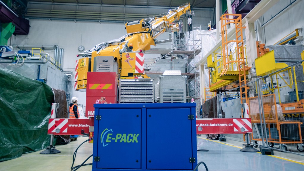 Electric solution for Tadano crane powers indoor lifting job