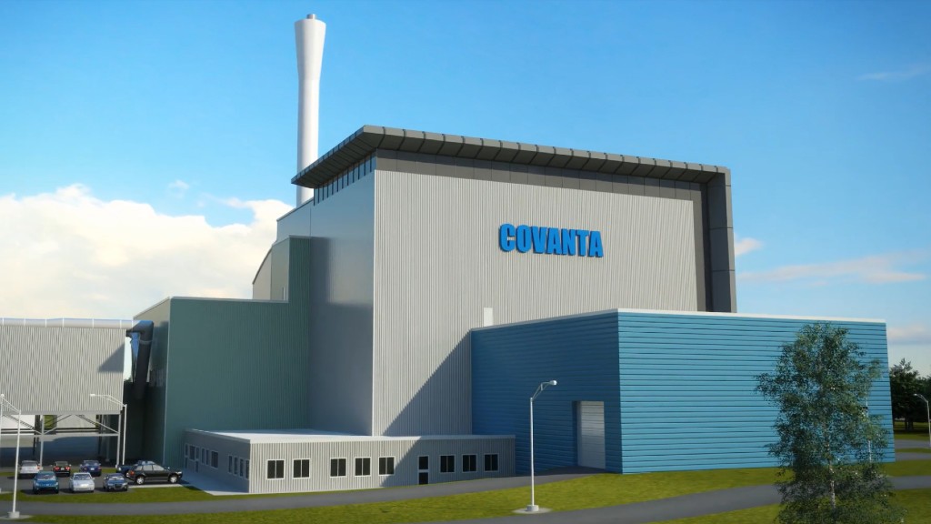 A digital rendering of a Covanta facility
