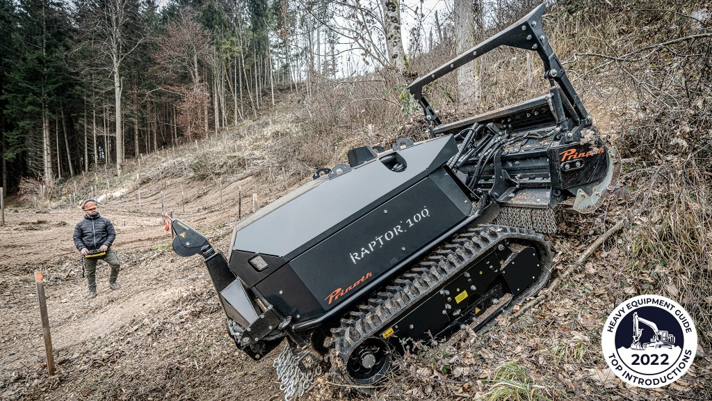 A Prinoth Raptor 100 remote-controlled compact carrier