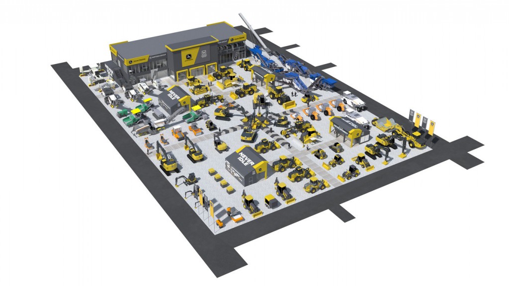 John Deere and Wirtgen’s massive CONEXPO booth focuses on new machines and future technology