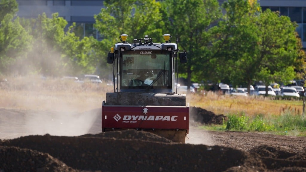 Trimble is also currently testing this technology with Dynapac as part of its autonomous compactor.