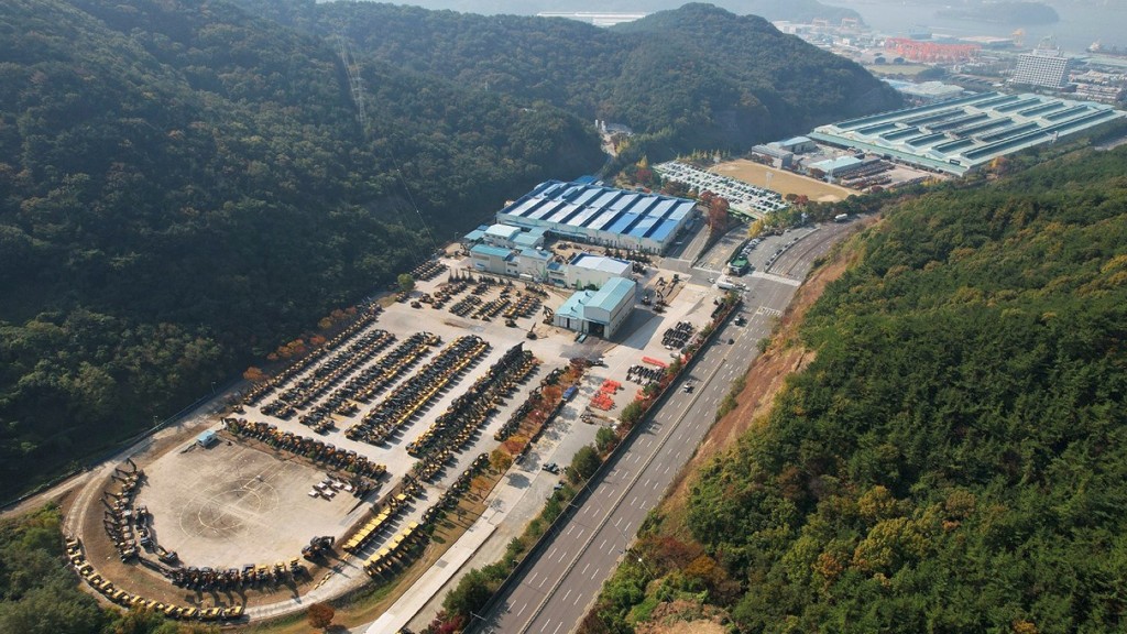 A Volvo CE excavator production facility