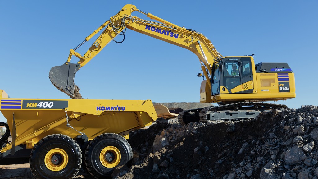 Komatsu aims for sustainability with electric machines and battery technology at CONEXPO