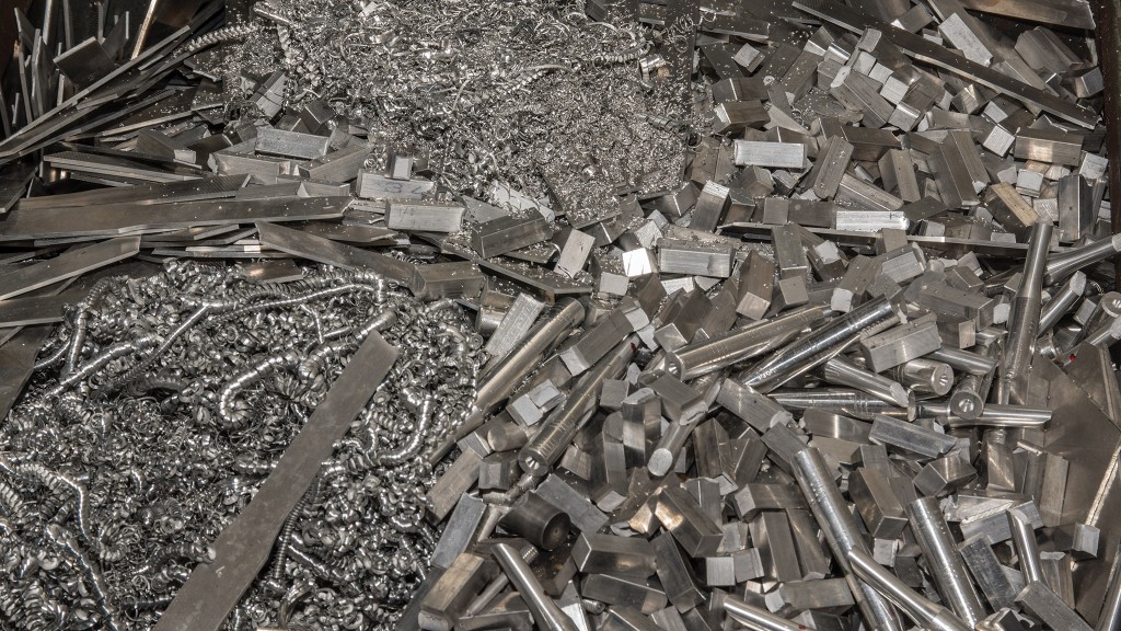 A pile of scrap aluminum