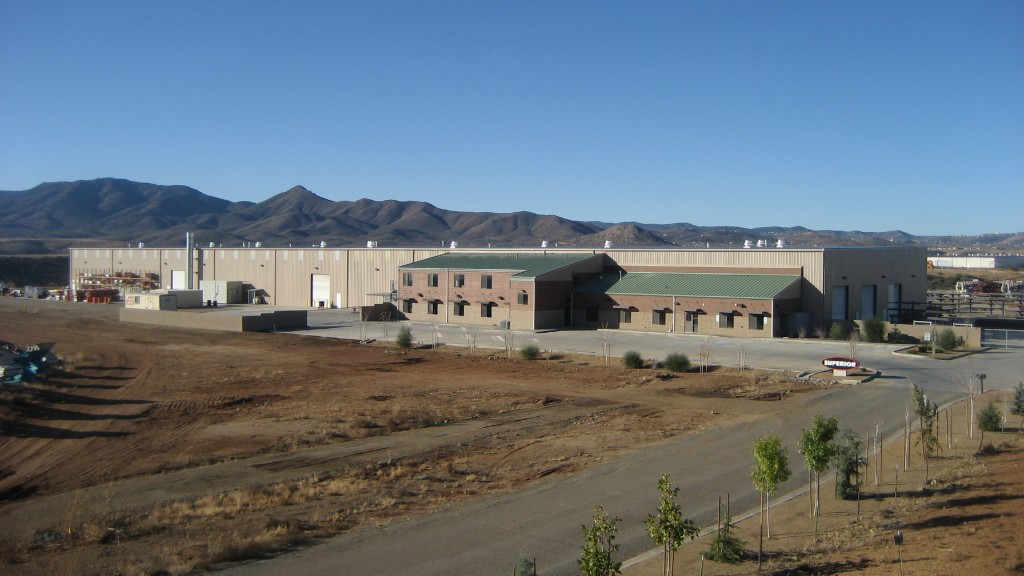 A manufacturing facility on a sunny day