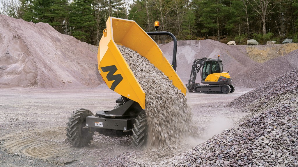 Site dumpers swivel and tip materials out of the bucket without the need to reposition the entire machine.
