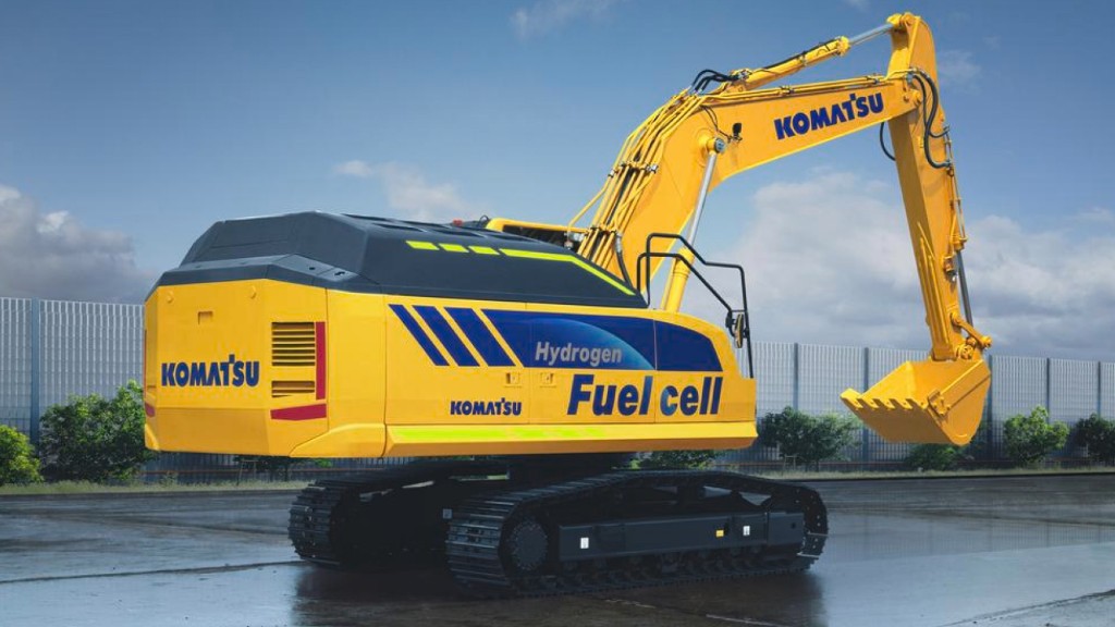 Komatsu develops hydrogen fuel cell excavator concept