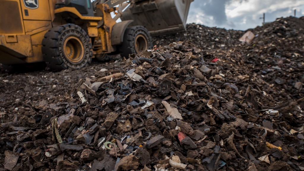 A pile of automotive mixed plastic waste