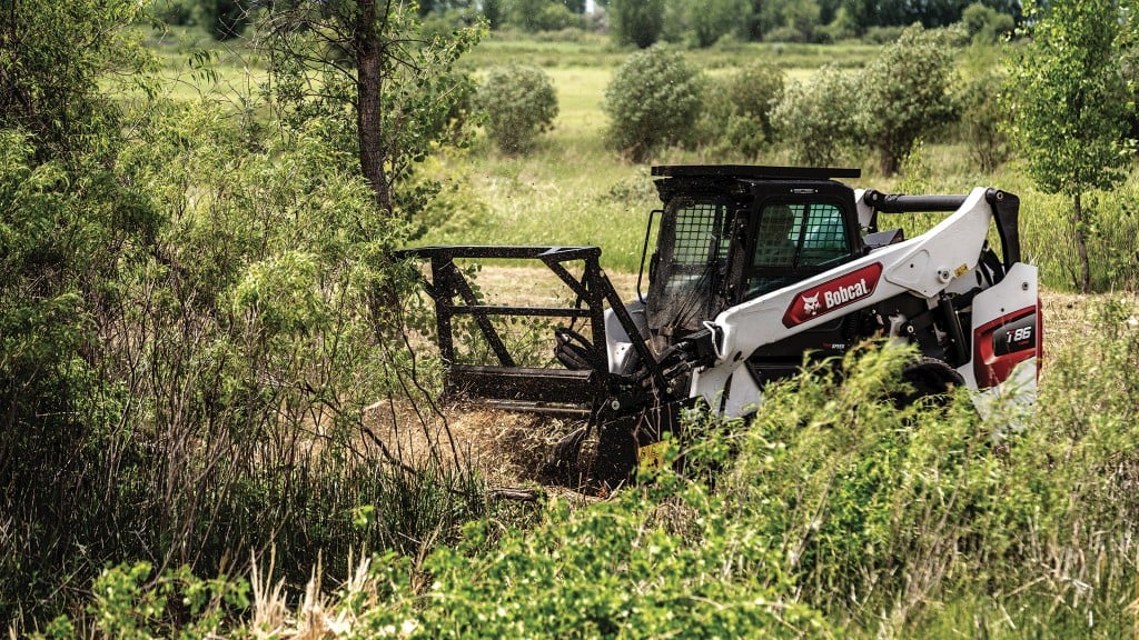 A Bobcat T86 compact track loader