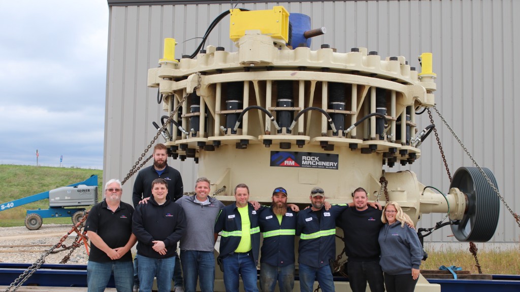 The Rock Machinery team poses for a photo