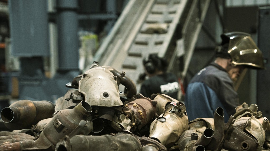 Catalytic converters inside a recycling facility