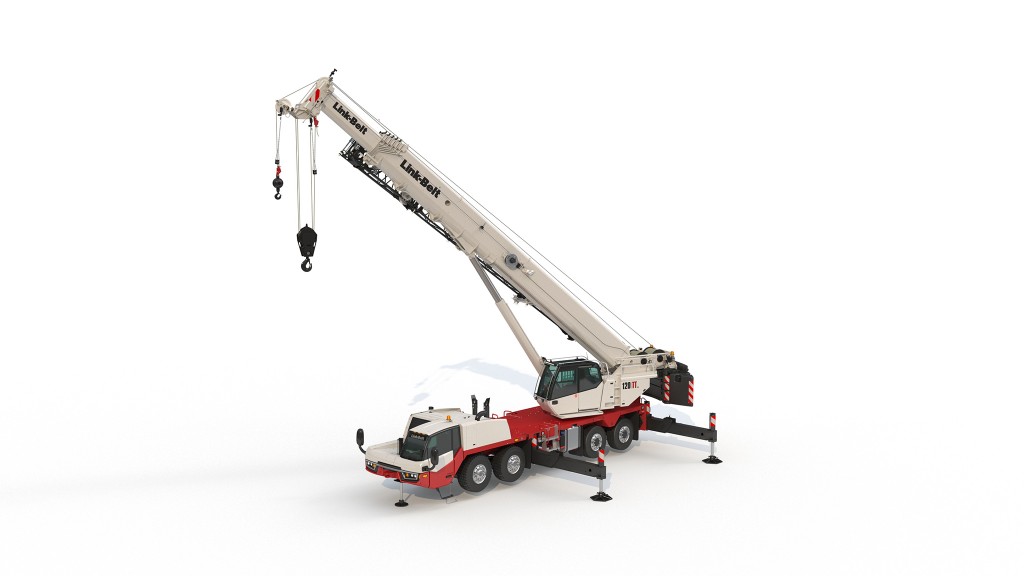 All-wheel steering makes Link-Belt truck terrain crane maneuverable in tight spaces