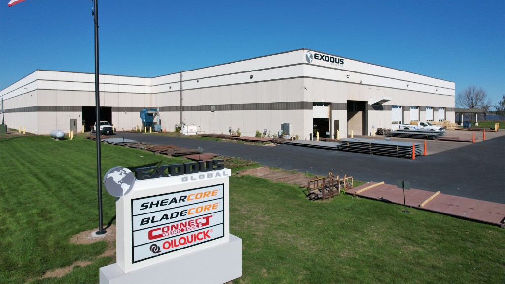 A large manufacturing facility and office