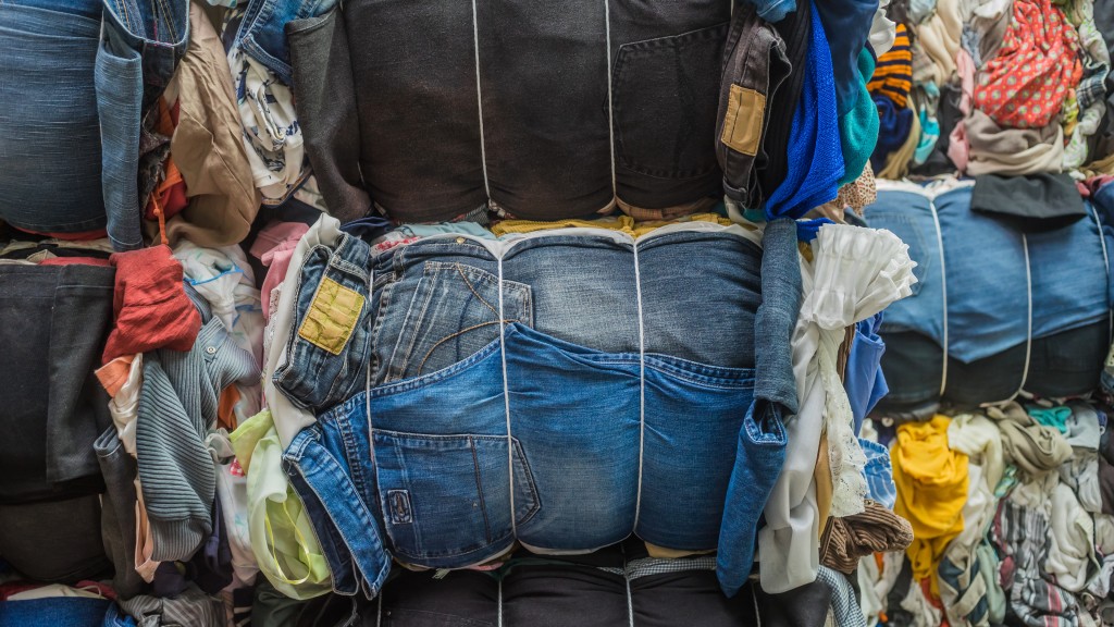 Textiles wrapped in tight bales