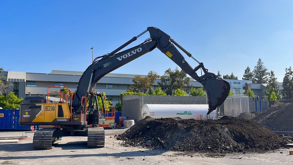 A Volvo CE EC230 Electric excavator