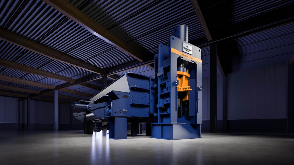 Lindemann's new mid-market shear features 1,000 tonnes of force for light to medium-heavy scrap