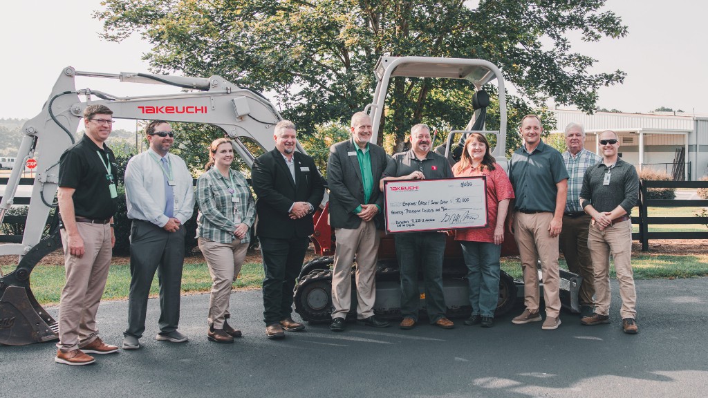 Takeuchi donates compact excavator, diesel engine to Empower College & Career Center