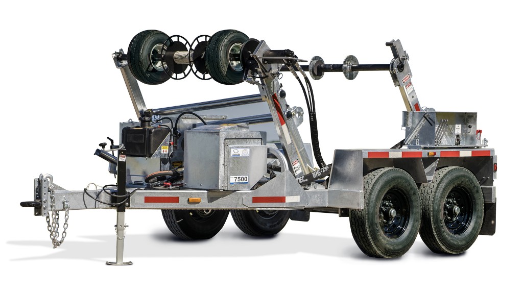 Fibre-optic cable trailers from Felling on display at The Utility Expo