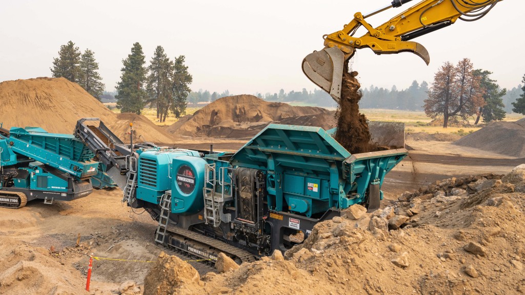 A Powerscreen Premiertrak 400X jaw crusher