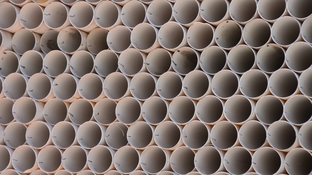 A stack of PVC pipe