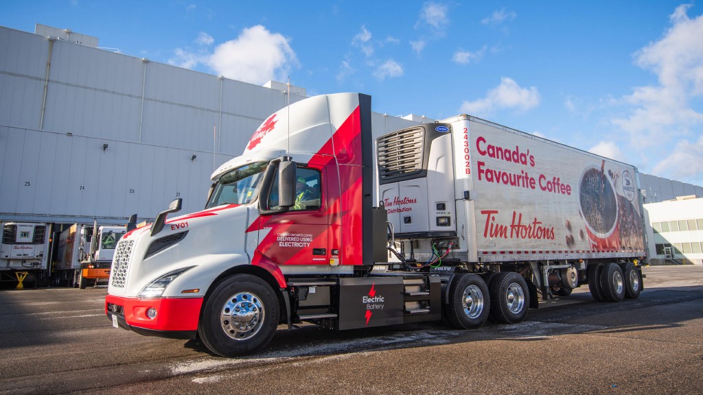 Tim Hortons deploys Volvo electric trucks in British Columbia and Ontario