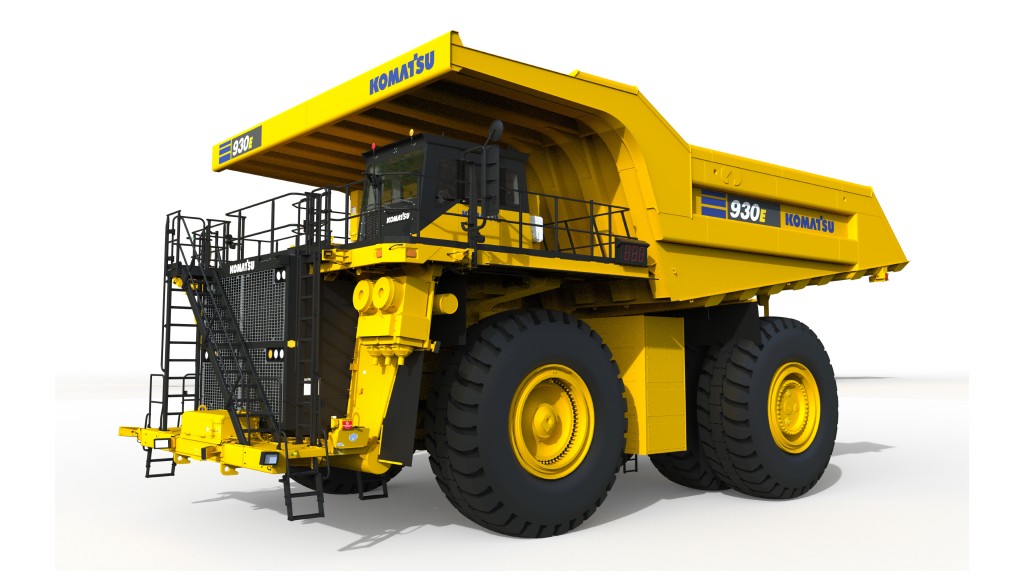 A mining truck on a white background
