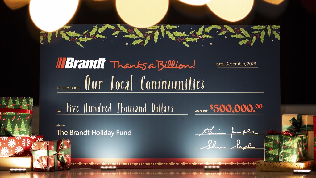Brandt brightens holidays in Canada and around the world with $500,000 in donations