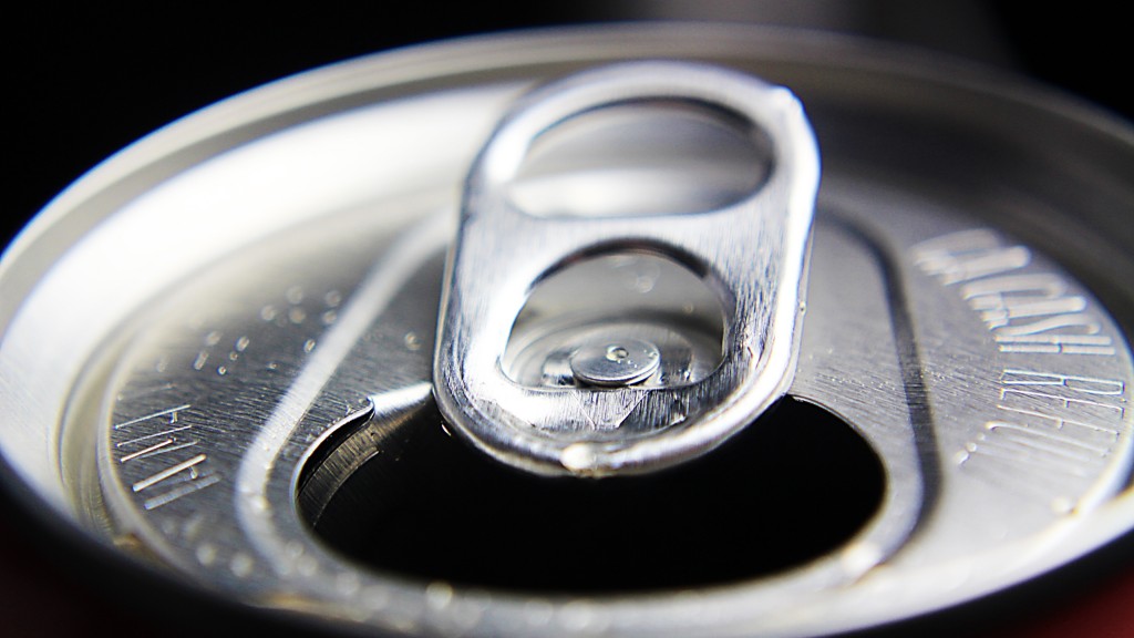 The top of an aluminum can