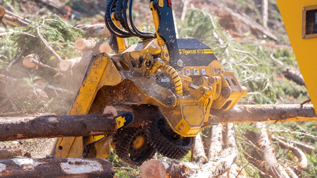 Reliable, high-performance Tigercat harvesting head best suited for medium to large tree profiles