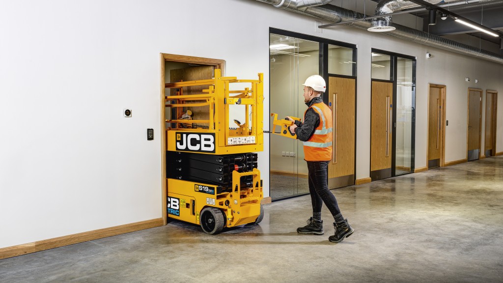 JCB's electric drive scissor lift redesign improves transportability, reduces weight