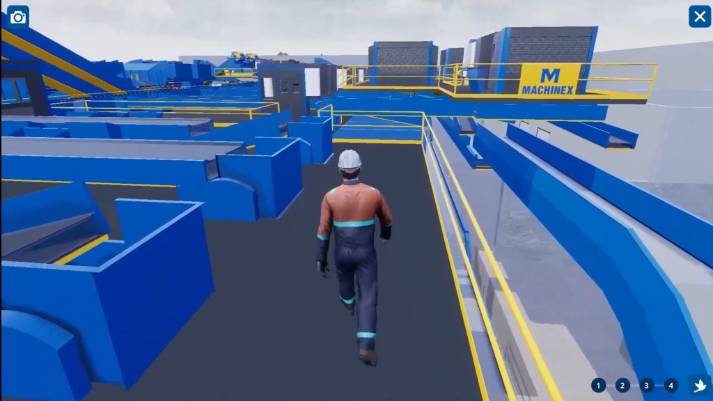 A worker walks through a virtual MRF