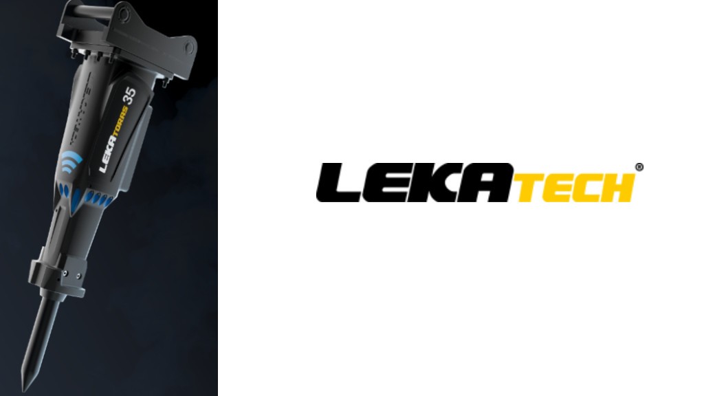 An electric hammer and the Lekatech logo