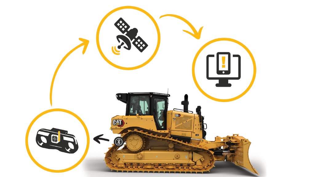 A dozer on a white background with workflow symbols