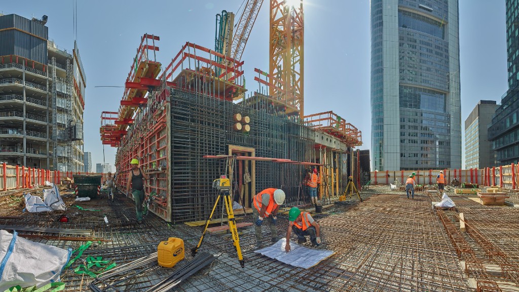 A busy construction site