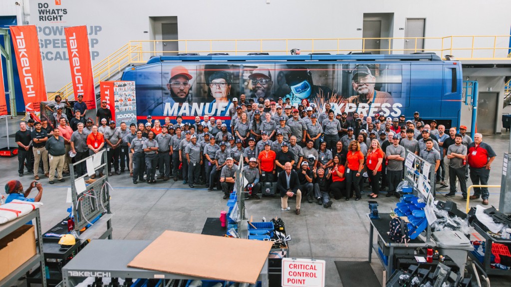 A group photo at the AEM Manufacturing Express